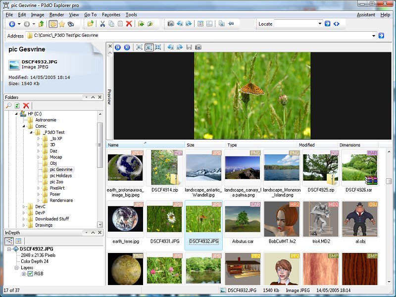 P3dO Explorer Screenshot